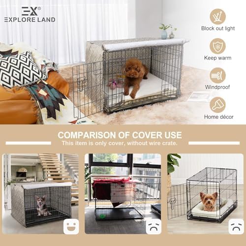 Explore Land Pattern Dog Crate Cover, 36 Inches - Image 3