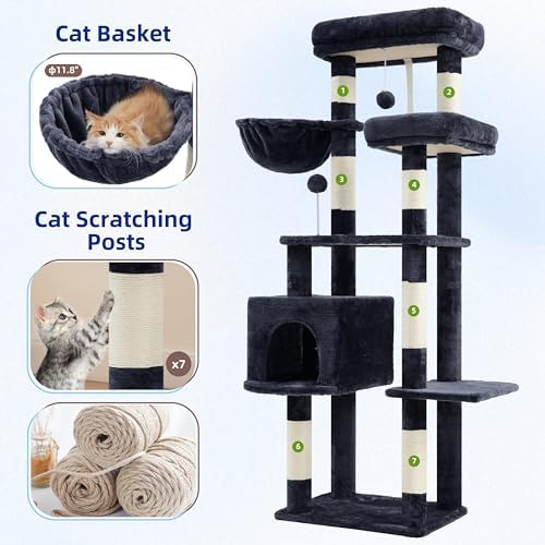 Gitelsnour 55.1'' Cat Tree Tower - Image 5