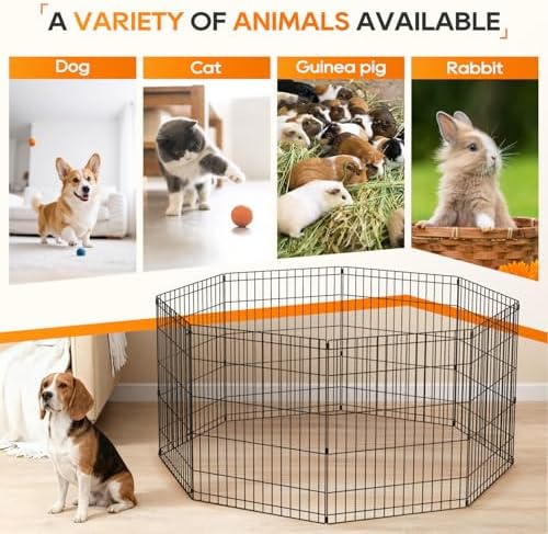 NChanmar Pet Dog Palypen Portable Metal Dog Fence 30In Height 8 Panels - Image 4