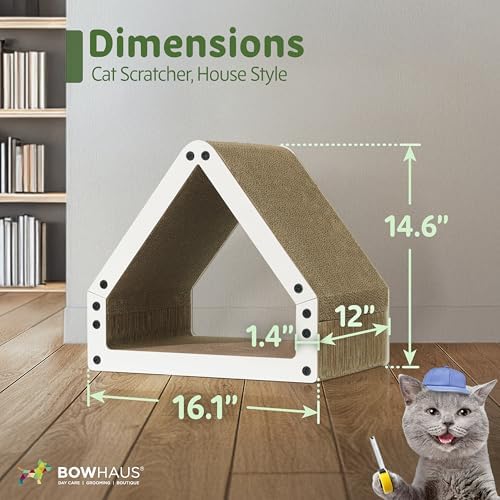 BOWHAUS House Cat Scratcher Lounger, Reversible Scratcher, Durable & - Image 2