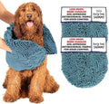 Dog Gone Smart The Dirty Dog Shammy Bath Towel 2Pack, Pacific Blue 31×13 in by DogGoneSmartBed