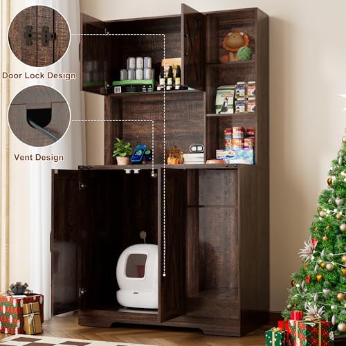 71Inches Tall Cat Litter Box Enclosure - Image 3