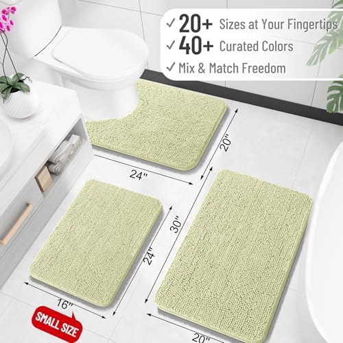OLANLY Bathroom Runner Rugs 45x27, Extra Soft Absorbent Chenille Bath Rugs - Image 2