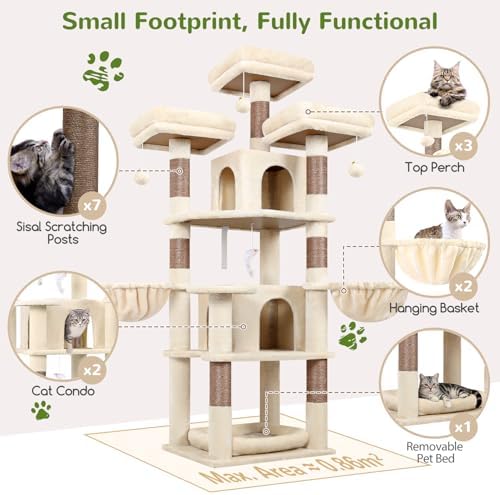 Globlazer Big XL Cat Tower for Indoor Multiple Cats - Image 4