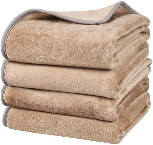 Onarway Dog Blanket Washable for Puppy: 4 Packs Dog Blankets 40”x28” by Onarway