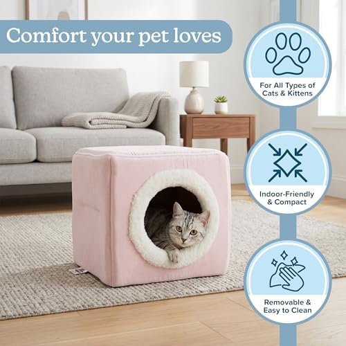 Cat House - Indoor Bed with Removable Foam Cushion - Cat Cave - Image 5