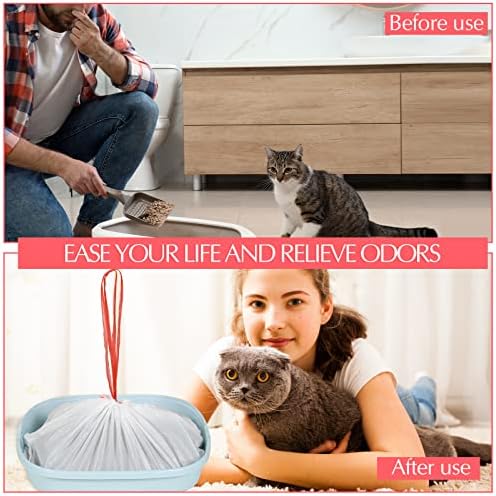 56 Count Sifting Cat Litter Bags Jumbo Thick Cat Litter Box Liners - Image 5