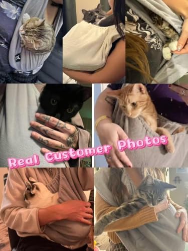 Cat Sling Carrier, Ultra-Soft Polar Fleece, Fits 3-13 lbs, Size M - Image 4