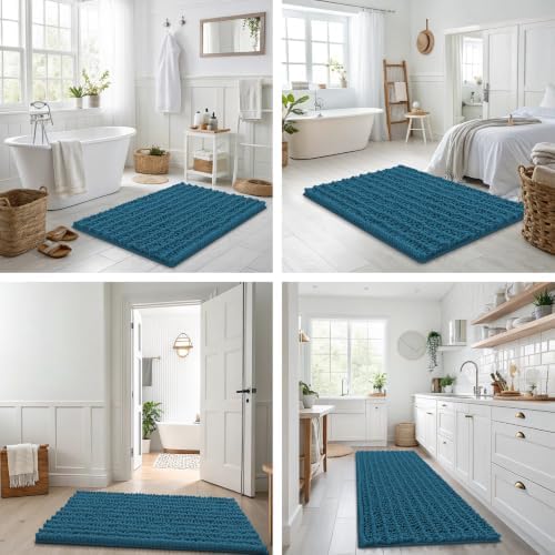 Smiry Bathroom Rugs 34X21, Extra Soft Rubber Backing Chenille Bath Mats - Image 7