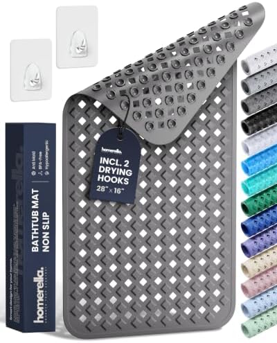 homerella Bathtub Mat Non Slip 28x16 Shower Mat Non Slip Anti Mold BPA Free by Homerella