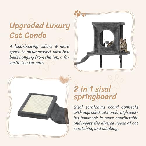 7-in-1 Cat Wall Shelves, Wall Mounted Climber Set - Image 6