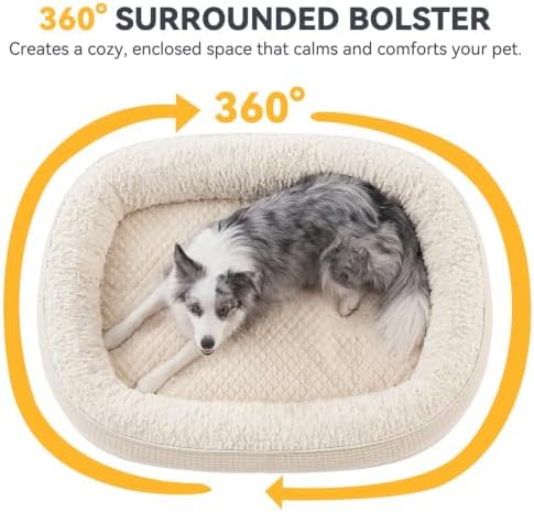 JOEJOY Orthopedic Dog Beds Large Sized Dog, XL Egg-Crate Memory Foam Pet Couch - Image 3