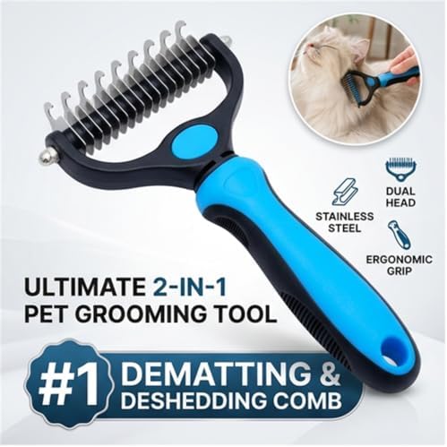 Pet Pro 2-in-1 Double-Sided Pet Grooming Tool, Pet Hair Remover - Image 5