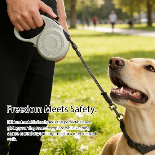 Retractable Dog Leash for Medium & Large Dogs up to 80 lbs, One-Handed Brake - Image 4