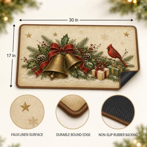 Christmas Take Off Your Shoes Doormat Winte Xmas Holiday Decorative - Image 3
