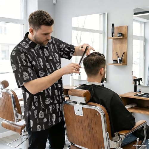 Funny Print Barber Jackets & Smocks - Image 2
