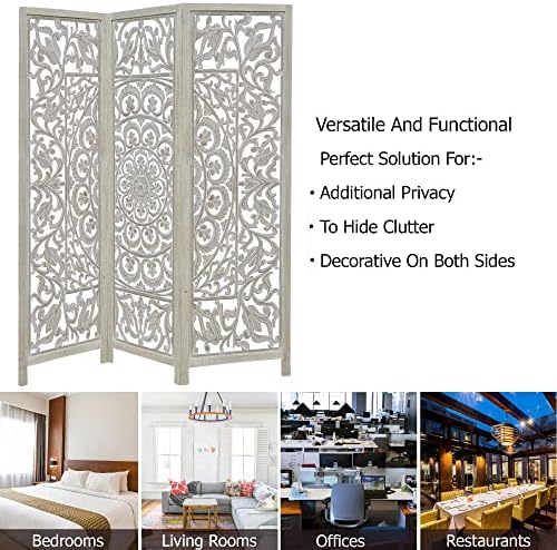 COTTON CRAFT Room Divider Wood Screen - Image 5