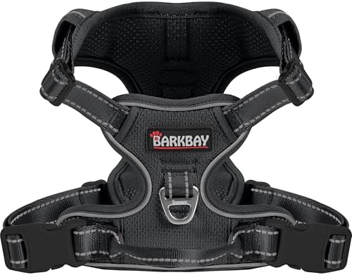 BARKBAY Dog Harness for Medium Sized Dog No Pull Mesh 2 Clips Dog Vest by BARKBAY