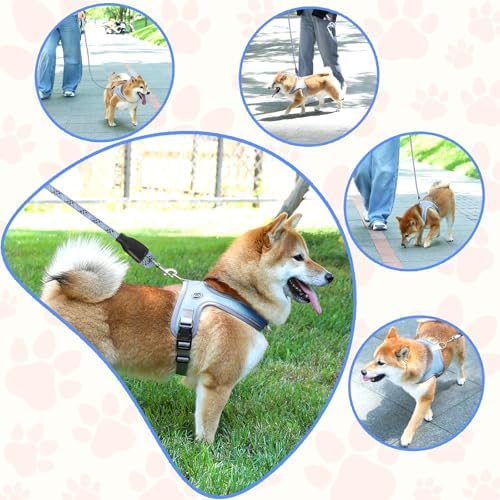 Dog Harness and Leash Set, No Pull Saddle Style Pet Harness, Breathable Mesh - Image 6
