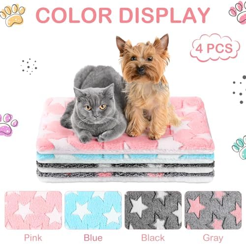 Haull 4 Pcs Waterproof Guinea Pig Bedding Mat, Cute Star, 13 x 18.5 - Image 4