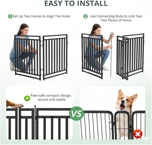 Thickened Outdoor Dog Fence, 32 Panels - Image 3