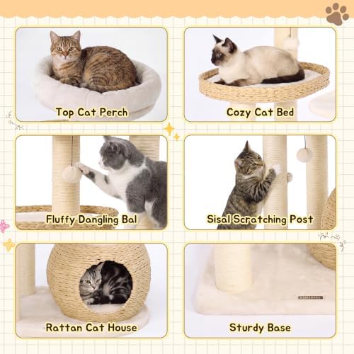 NUNU LAB 53’’ Modern Cat Tree for Large Cats, Cat Tree Tower - Image 3
