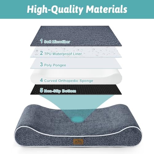 COZY KISS Orthopedic Dog Bed, for Large Dogs up to 90 lbs - Image 3