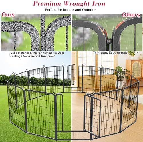 Dog Playpen, 40 inch 14 Panels Dog Pen Indoor Pet Dog Fence Outdoor - Image 3
