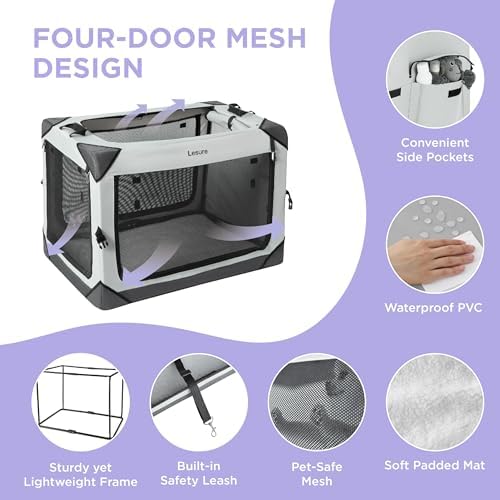 Lesure Portable Collapsible Dog Crate - Image 3
