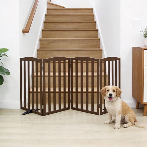 Freestanding Dog Gate Indoor, Doggie Gate Foldable Pet Gates - Image 2