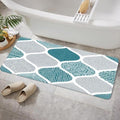 JAWO Teal and Grey Paisley Bath Mat by JAWO