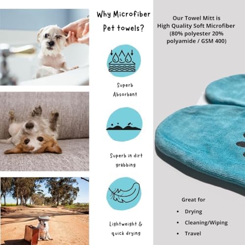 Penny & Niko Microfiber Pet Towel Mitts - Image 4