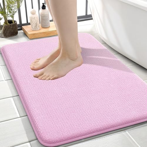 OLANLY Thick Memory Foam Small Bathroom Rug 24x16, Absorbent Bath Mat by OLANLY