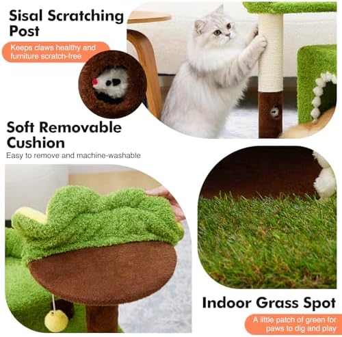WOOCHPET Sunflower Short Cat Tree - Image 4