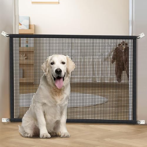 2-Pack Dog Gate for Stairs Pet Gates for The House: Dogs Screen Mesh Gate for - Image 7