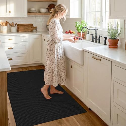 3x4 Waffle Bathroom Rug: Super Absorbent Washable Bath Mat - Image 3