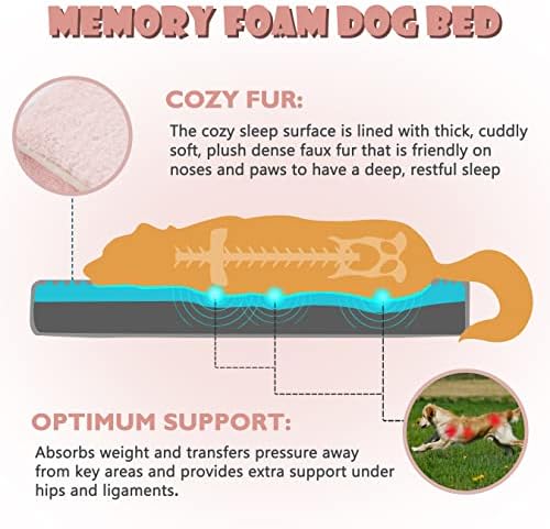 WATANIYA PET Memory Foam Orthopedic Large Dog Bed, Washable Dog Bed - Image 2