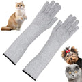Pet Handling Gloves Cut Resistant Garden Sleeves 15.5” Extra-Long Cat Grooming by Unknown