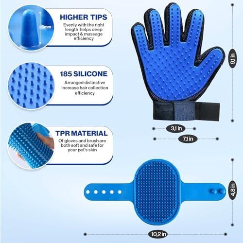 Pet Grooming Set with Dog Washing Gloves - Image 2