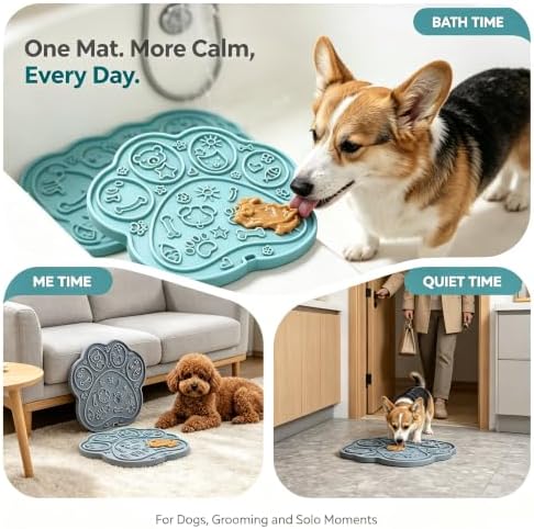 2 Pack Paw Lick Mat for Dogs Cats, BPA-Free Silicone, Suction Cups - Image 7