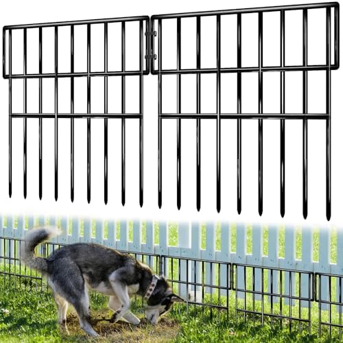 35 Panels Garden Fence Animal Barrier, 38 Ft X 13 in No Dig Fence by NANYEZH