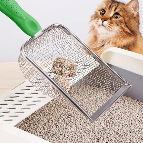 Metal Cat Litter Scoop, Sturdy Litter Cleaner Corner Shovel, Stainless Steel - Image 7