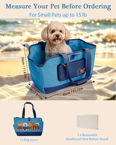 Dog Purse Carrier for Small Dogs, Embroidered Pet Tote - Image 4