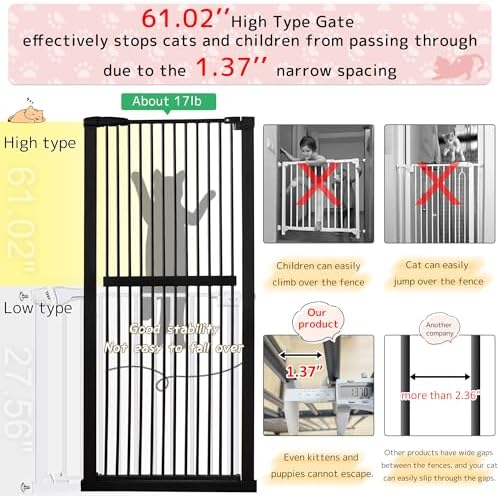 Lumizone 55.12" Extra Tall Pet Gate - Image 4