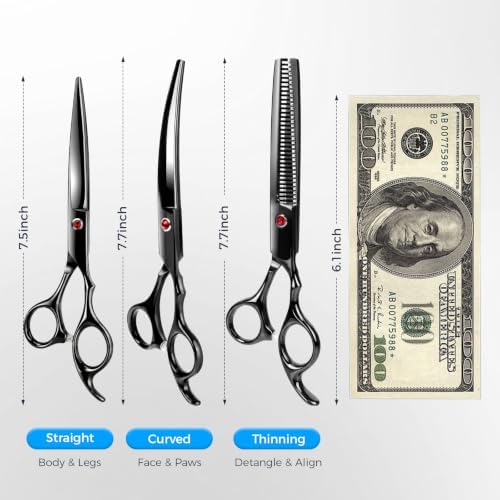Dog Grooming Scissors, 5-in-1 Dog Scissors - Image 4