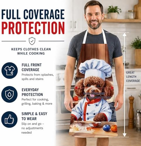 Caroline's Treasures Chocolate Poodle The Chef Apron Cooking Kitchen Server - Image 3