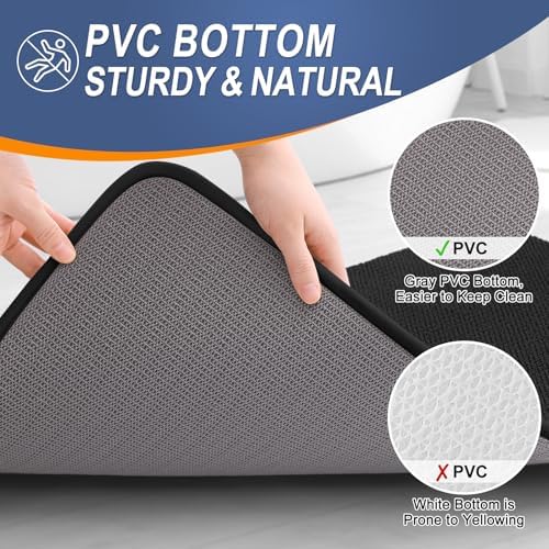 OLANLY Thick Memory Foam Bathroom Rugs 35x24, Absorbent Bath Mat - Image 4
