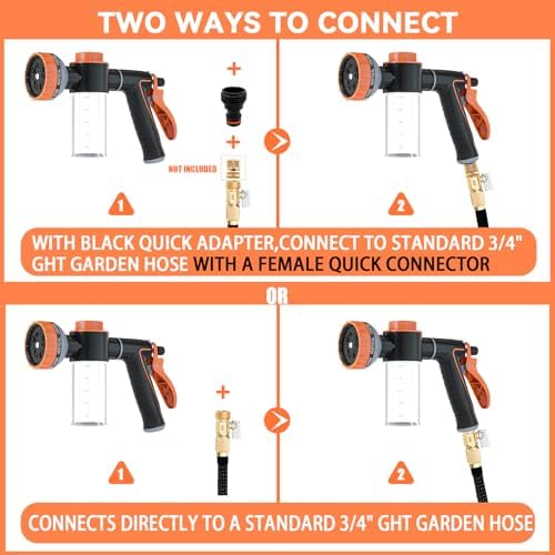 Dog Washing Hose Attachment, Upgrade Garden Hose Nozzle Soap Foam Sprayer - Image 6