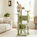 54 Inch Cat Tree Tower with Natural Sisal Scratching Post by Aidoly
