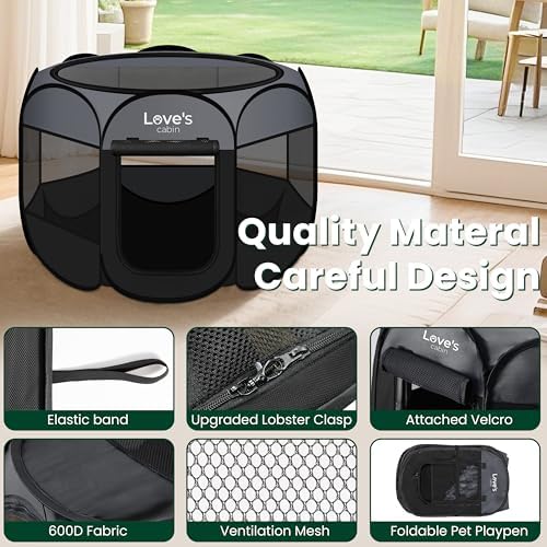 Love's cabin Pet Puppy Dog Playpen, Small Dog Tent Crates Cage Indoor/Outdoor - Image 5
